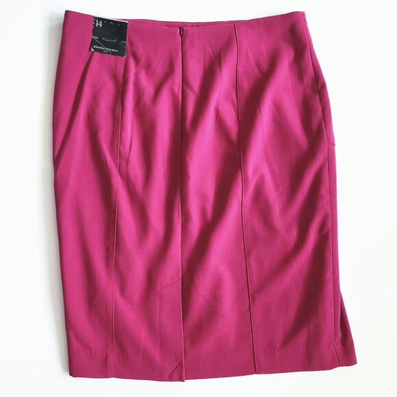 Banana Republic Ponte Seamed Stretch Pencil Skirt in Cerise Pink Size 14 NWT - Picture 5 of 9